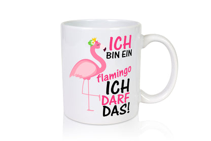 Ich bin ein Flamingo | Tier-Comic lustiger Spruch Blume Geschenk Tierliebhaber