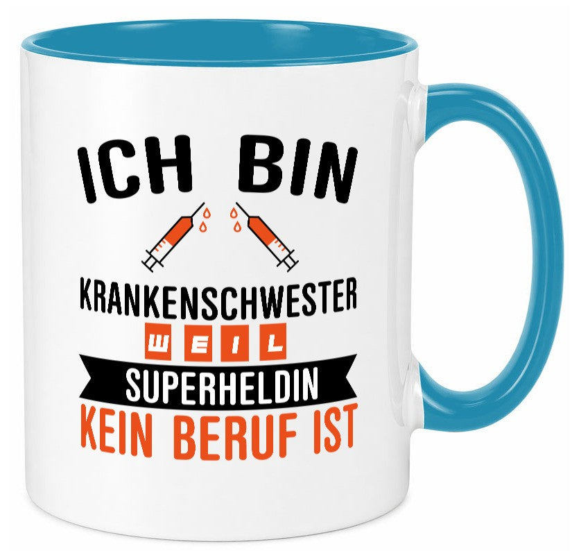 Krankenschwester Superheldin | Beruf Tasse Pflegerin Humor Arbeit Kollegen Büro