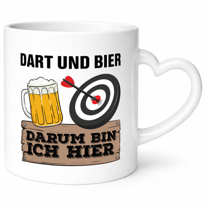 Dart und Bier darum bin ich hier | Party Geschenk Humor Geschenkidee lustiger