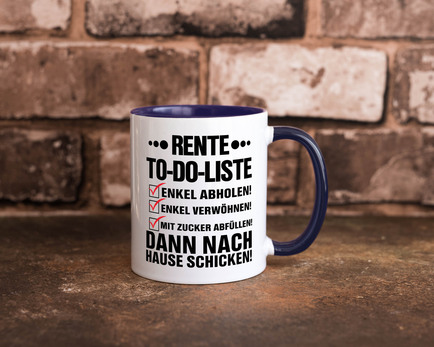 Rente To-Do-Liste | Rentner Tasse Enkel verwöhnen Geschenk Ruhestand Jubiläum