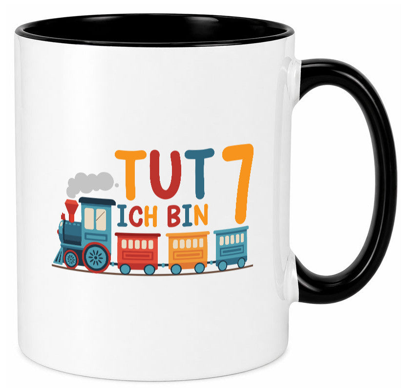 7. Geburtstag | 7 Jahre Eisenbahn Zug junge Humor Geschenkidee Tasse
