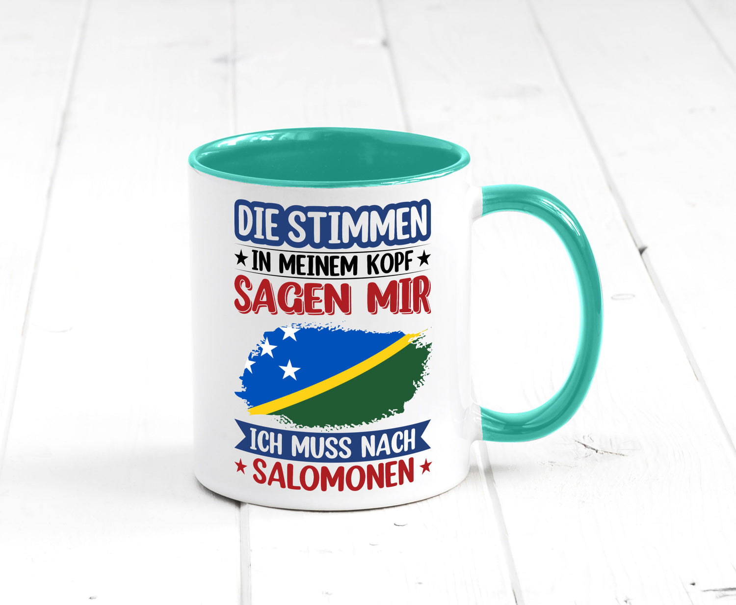 Salomonen | Urlaub Stimmen in meinem Kopf Traumland v2 Humor Geschenkidee Tasse