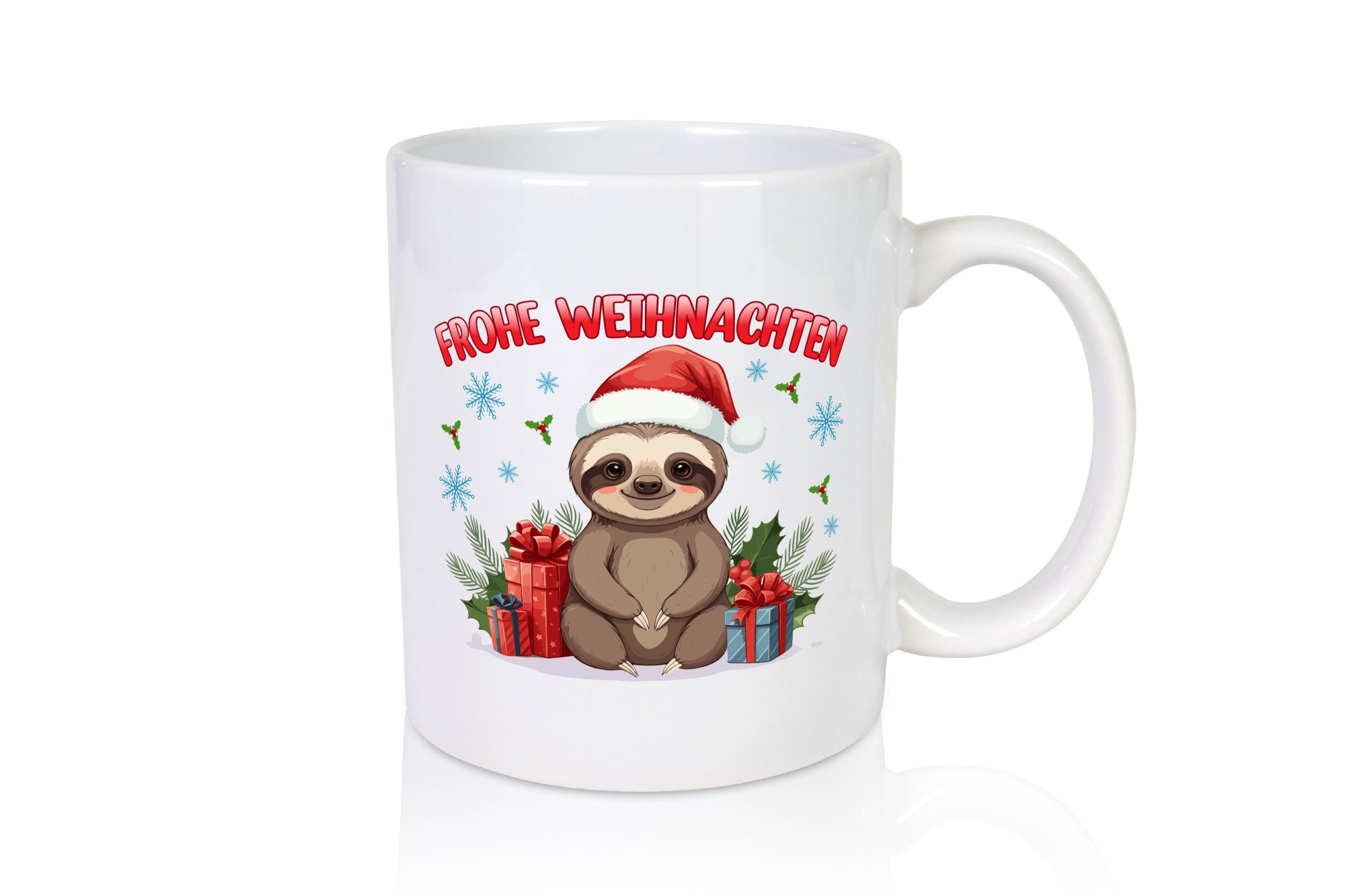 Frohe Weihnachten | Faultier Humor Tierliebhaber Geschenkidee Tasse