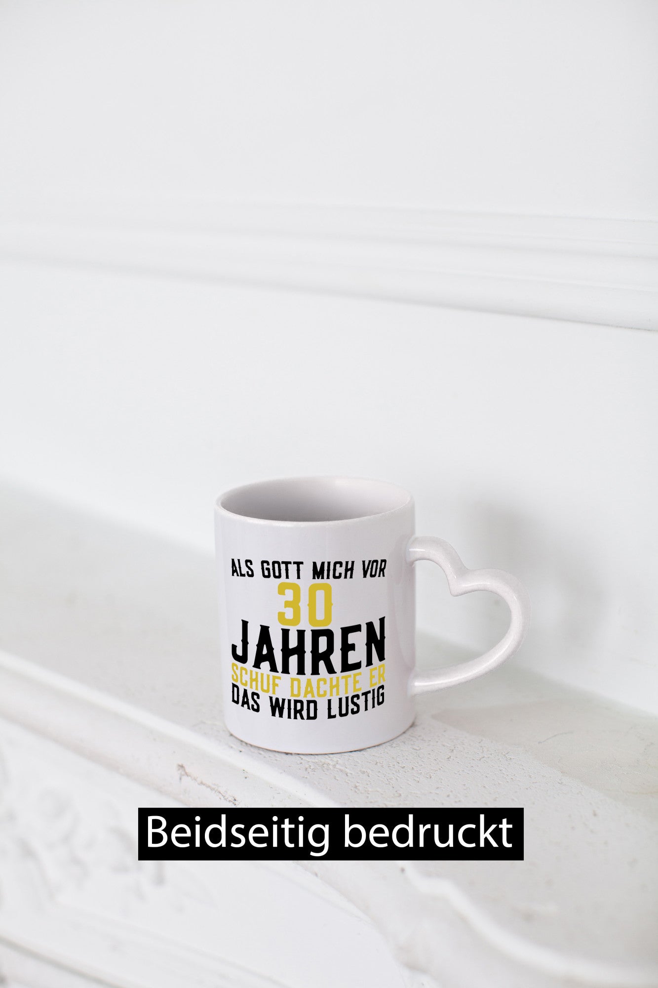 Als Gott mich schuf | 30er runder Geburtstag Jubiläum lustiger Spruch Geschenk