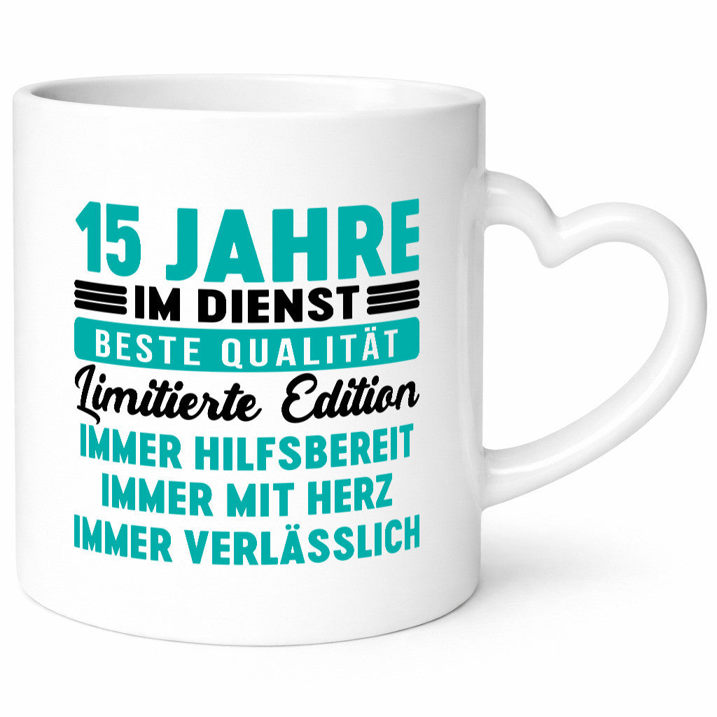 15 Jahre im Dienst | Jubiläum Arbeit v5 lustig Kollegen Büro Geschenk Tasse