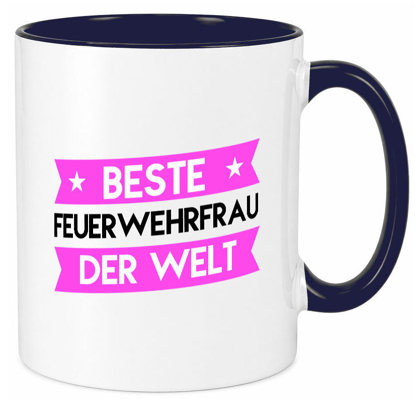 Bester Feuerwehrfrau | Feuerwehr lustig Humor Geschenkidee Geschenk Tasse