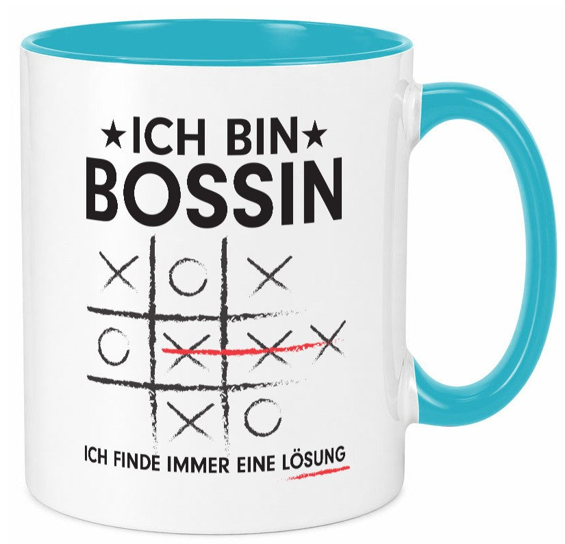 Lösung finden: Bossin | Führungskraft Vorgesetzte v2 Humor Geschenkidee Tasse