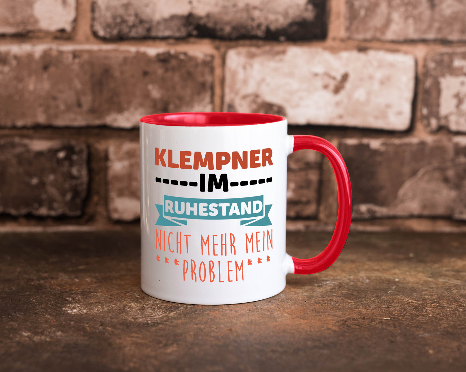 Klempner im ruhestand nicht mehr mein Problem Geschenkidee Jubiläum Humor Tasse