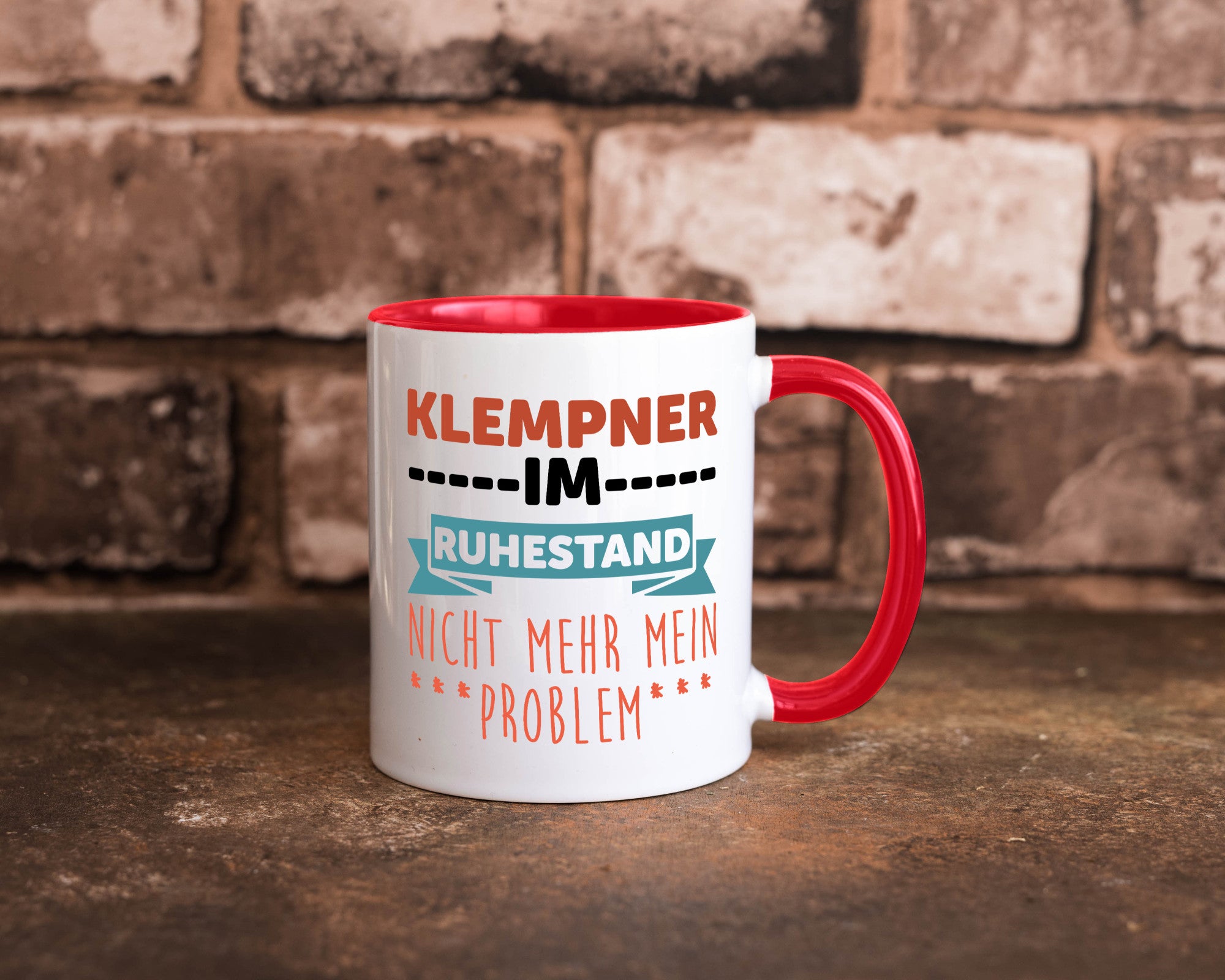 Klempner im ruhestand nicht mehr mein Problem Geschenkidee Jubiläum Humor Tasse