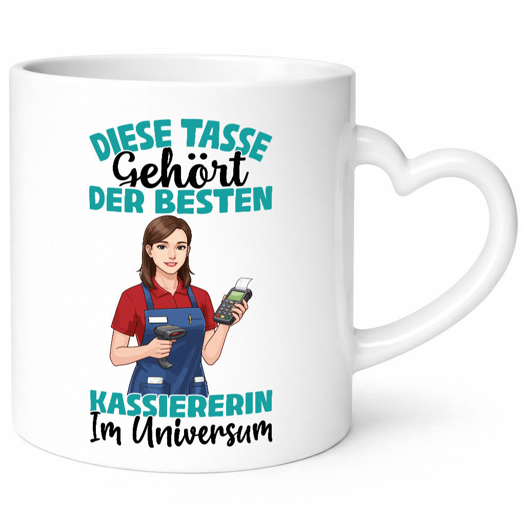 Im Universum: Kassiererin Geschenkidee Humor Tasse