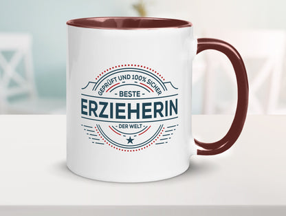 Geprüft und sicher: Erzieherin | Pädagogin Schule Geschenk Humor Geschenkidee