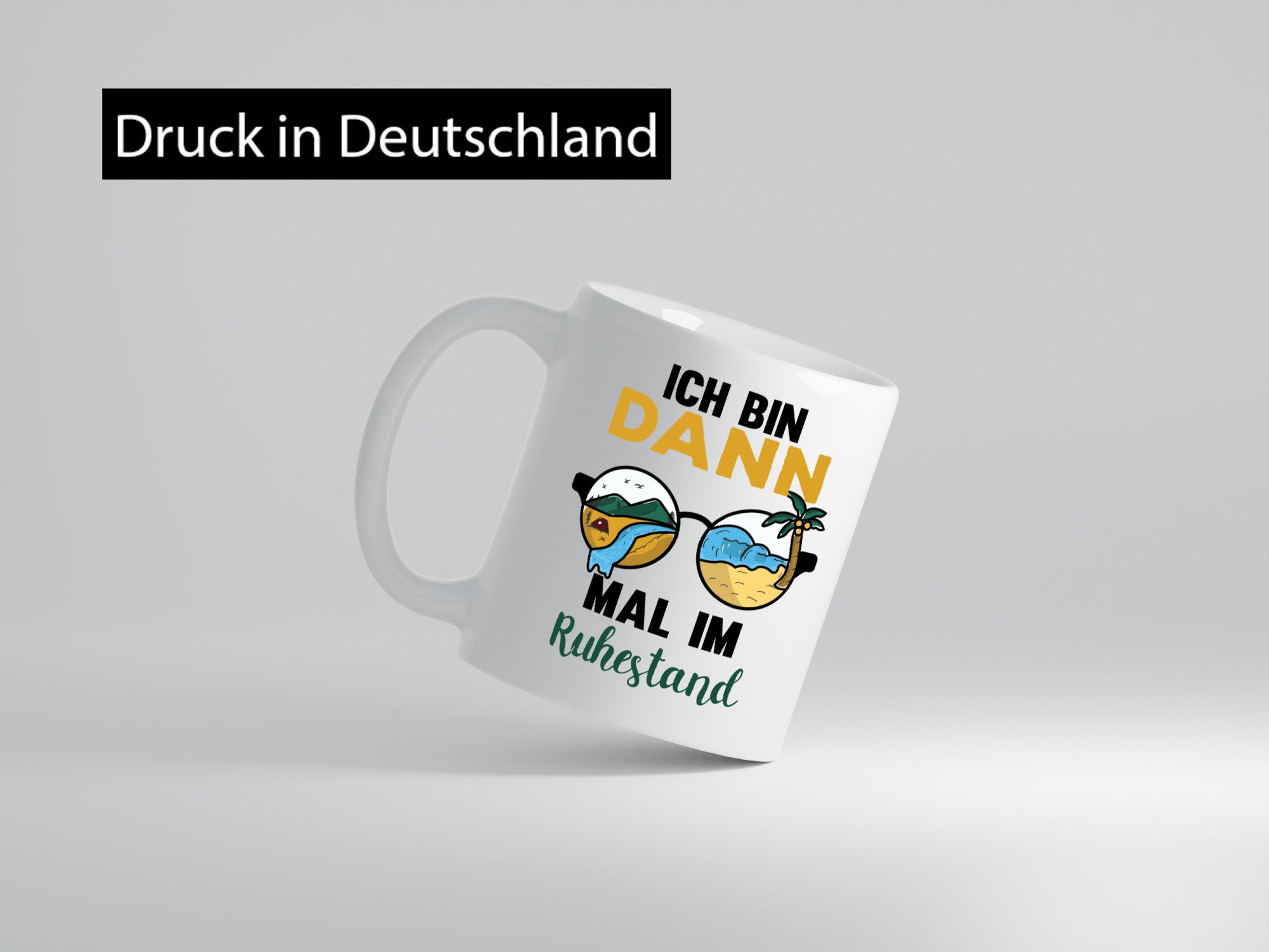 Bin dann mal im Ruhestand | Sonnenbrille Palme Meer lustig Jubiläum Geschenk