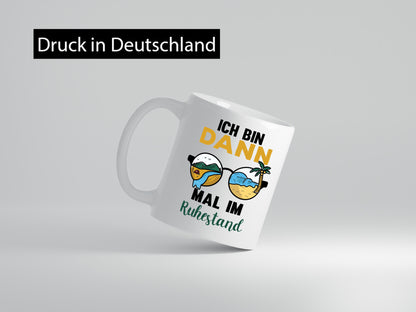 Bin dann mal im Ruhestand | Sonnenbrille Palme Meer lustig Jubiläum Geschenk