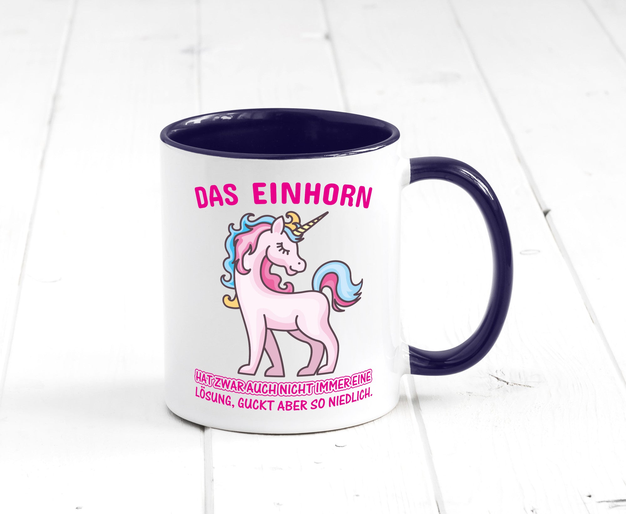Niedliches Einhorn | lustige Tasse Frauen Mädchen lustiger Spruch Geschenk