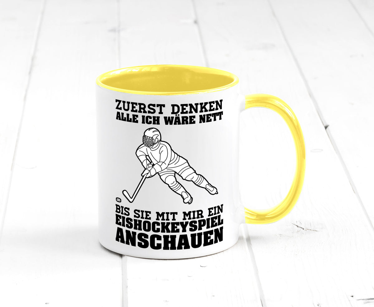 Eishockeyspiel | Eishockeyfan Tasse Eishockeyspieler Humor Geschenkidee
