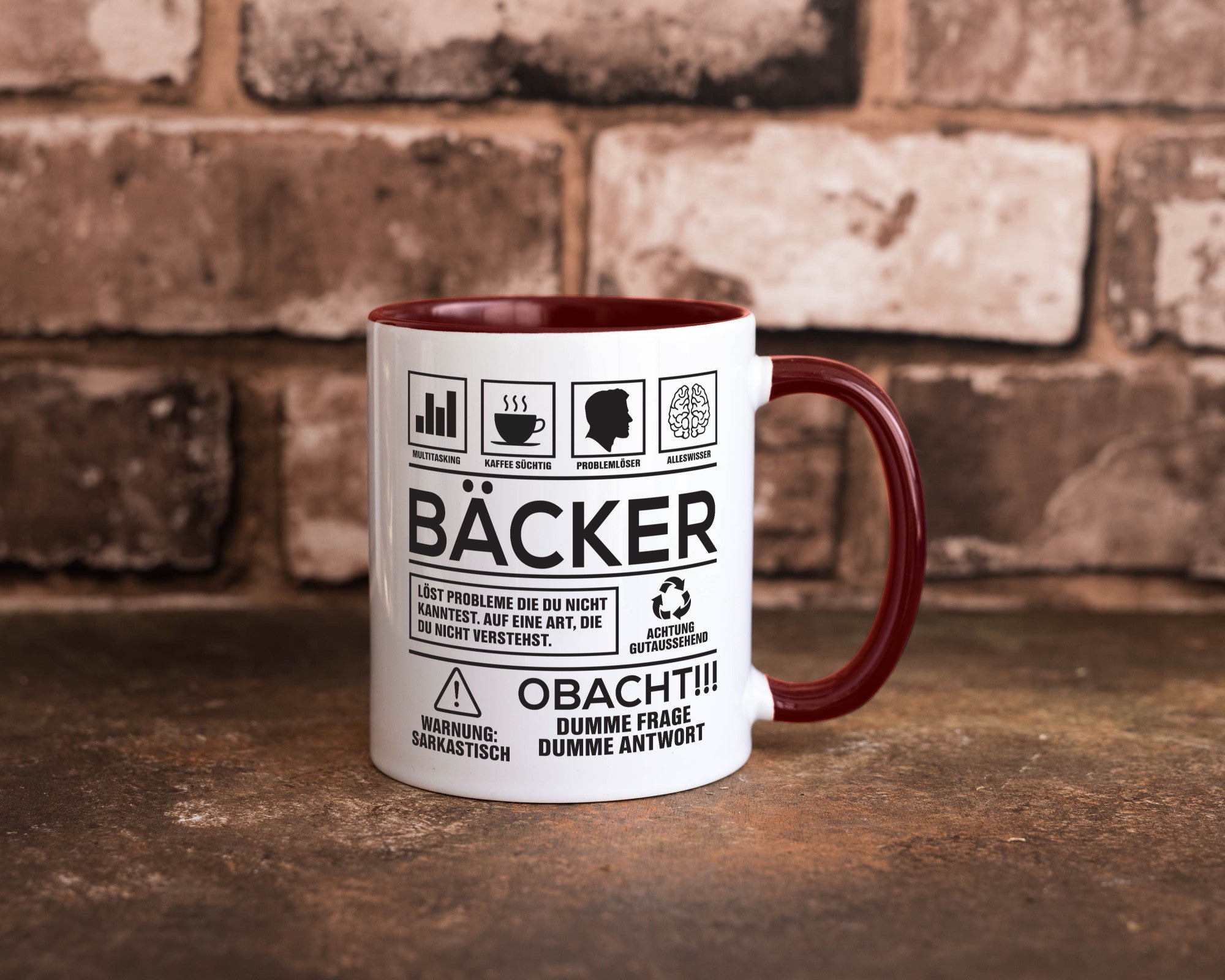 Achtung Probleme Bäcker | Bäckerei Backen Konditor Geschenk Humor Geschenkidee