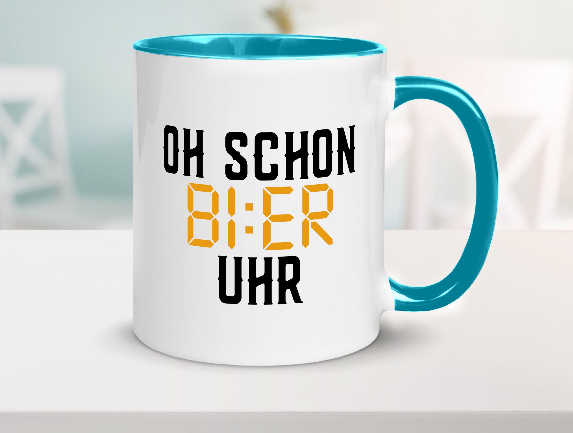 Oh schon Bier Uhr | Biertrinker Party Feiern Pils Humor Geschenkidee Tasse
