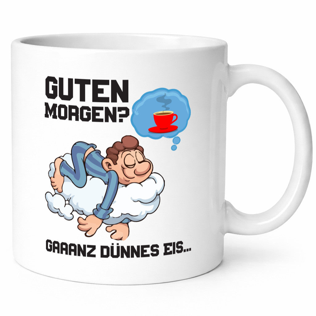 Ganz dünnes Eis | Morgenmuffel Tasse Kaffeetrinker Geschenkidee Humor