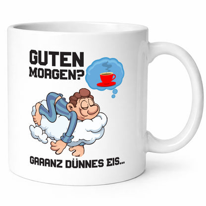Ganz dünnes Eis | Morgenmuffel Tasse Kaffeetrinker Geschenkidee Humor