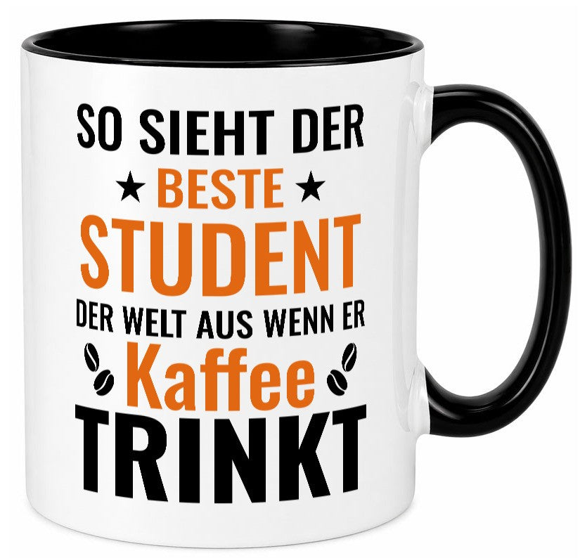 Kaffee trinkt: Student | Universität Uni Studium Humor Geschenkidee Tasse