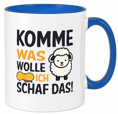 Komme was wolle, ich schaf das | Wolle Humor Geschenkidee Tasse