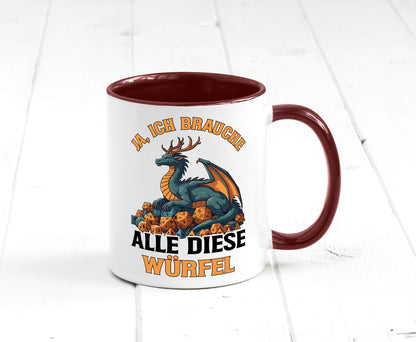 Ja ich brauche alle diese Würfel | Drache Rollenspiel v2 Geschenk Humor