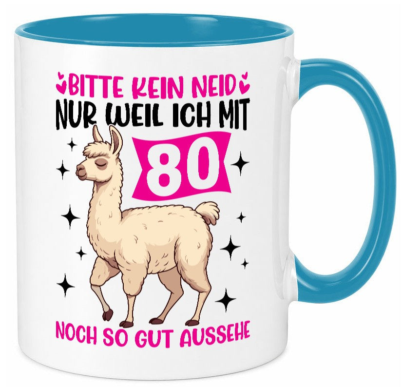 80. Geburtstag | 80 Jahre Lama gut aussehen Geschenk Geschenkidee lustiger Tasse
