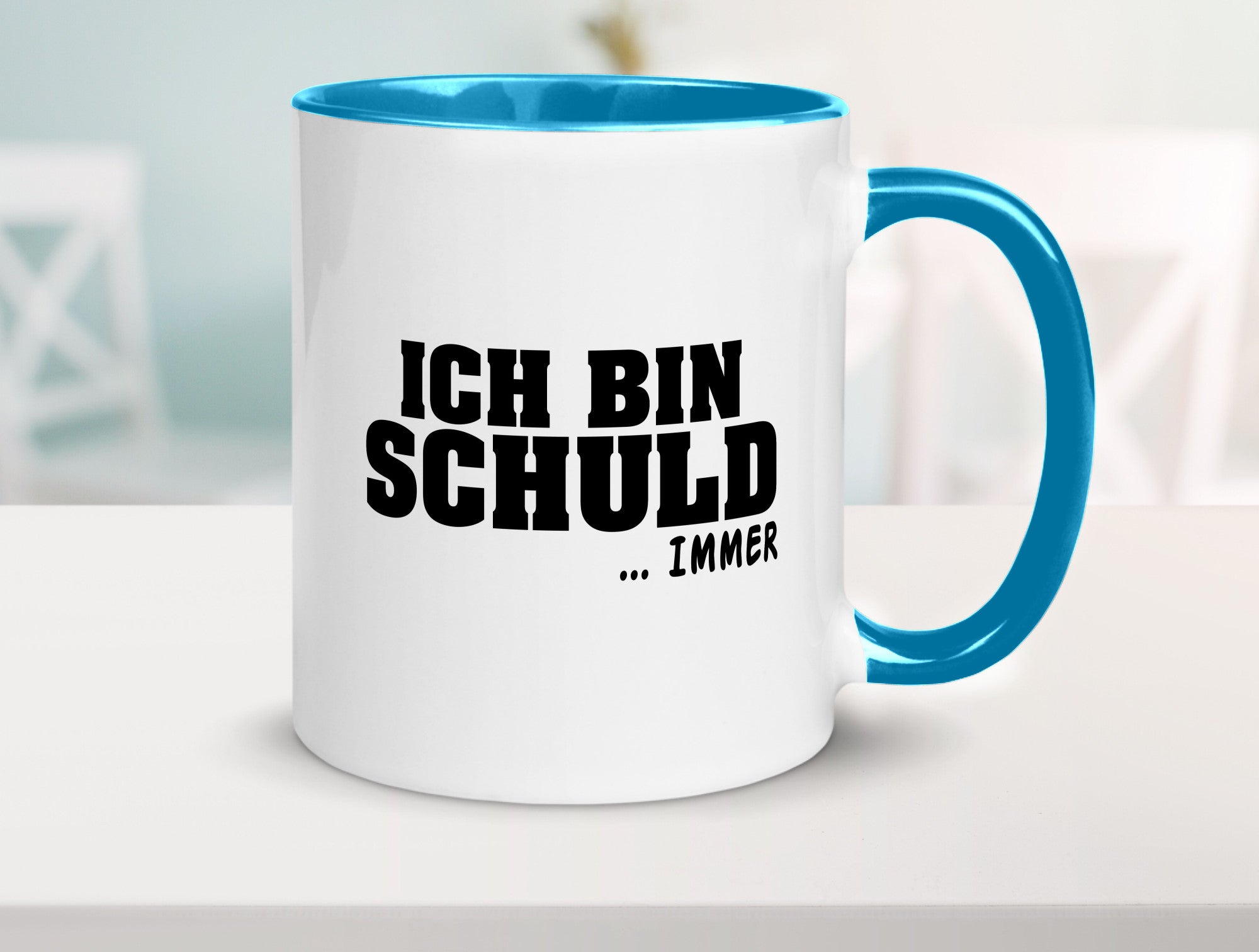 Ich bin Schuld | Schwarze Schaff lustig Humor Geschenkidee Geschenk Tasse