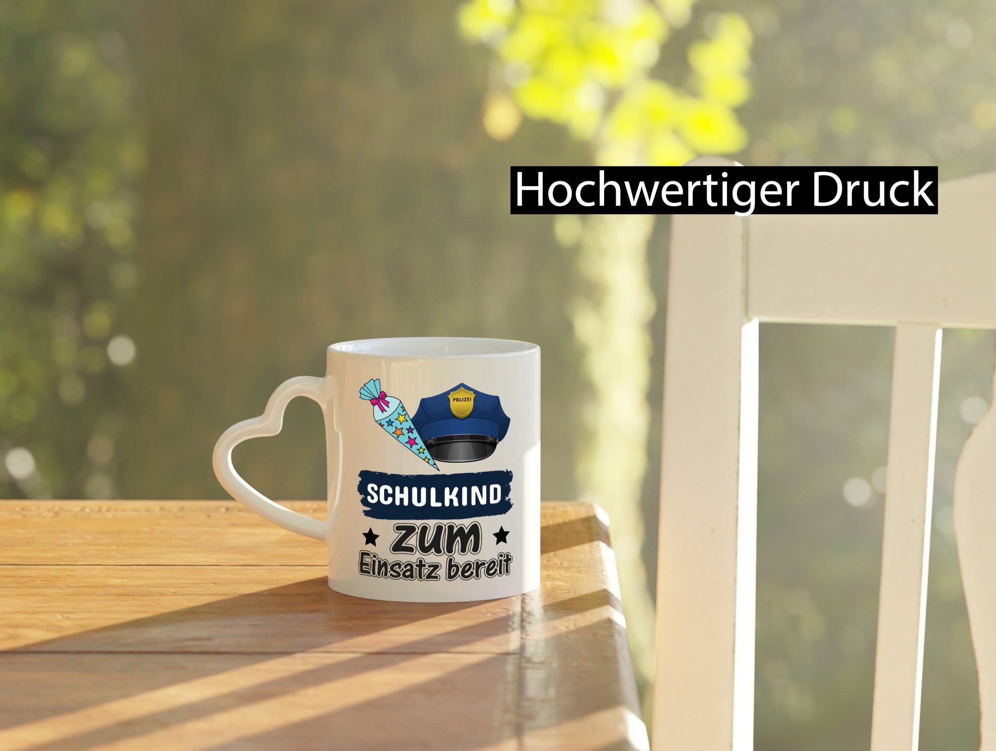 Schulkind bereit | Einschulung Tasse Polizei Jungs lustig Humor Geschenkidee