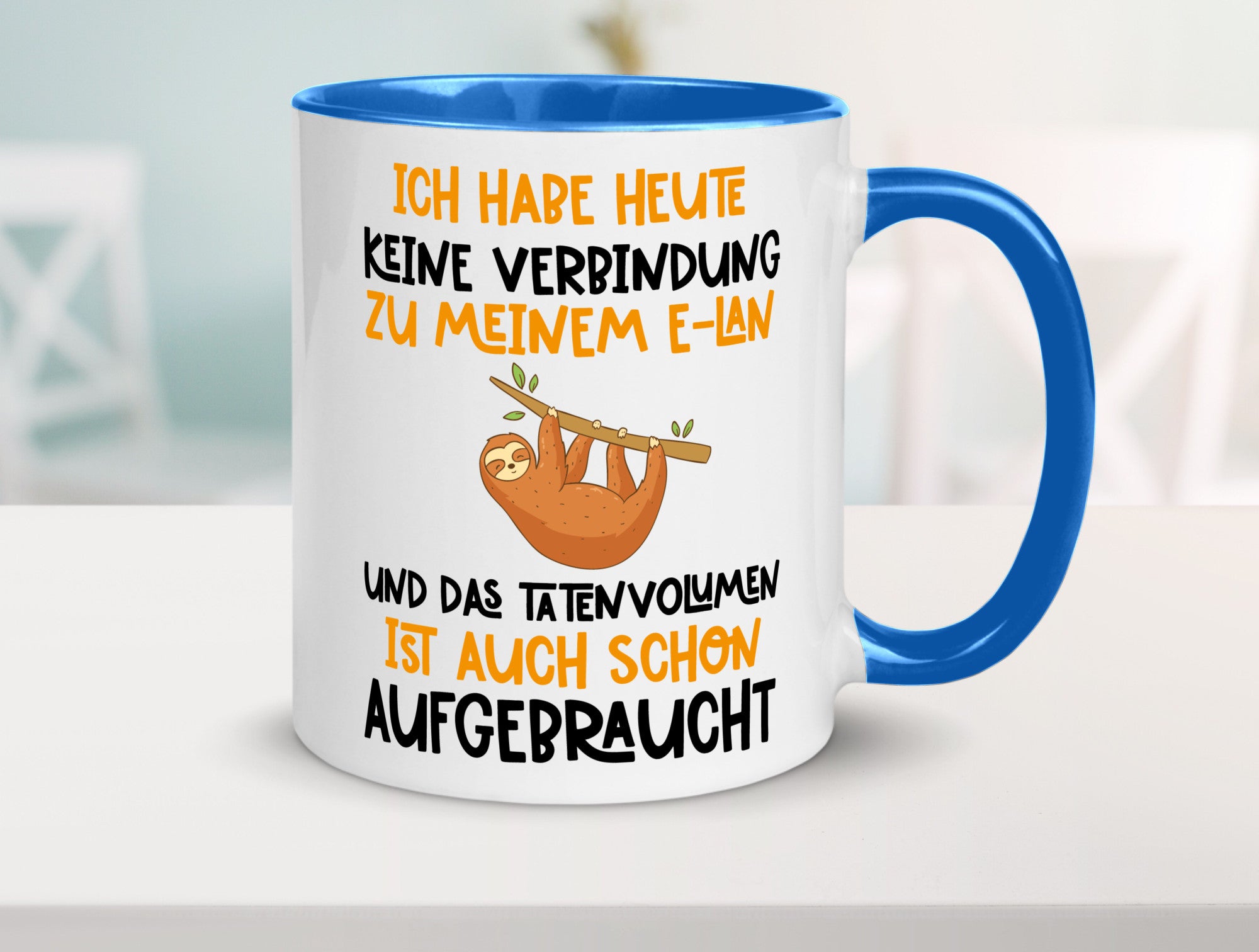 Tatenvolumen aufgebraucht | Spruch Humor Faultier Tierliebhaber Geschenkidee