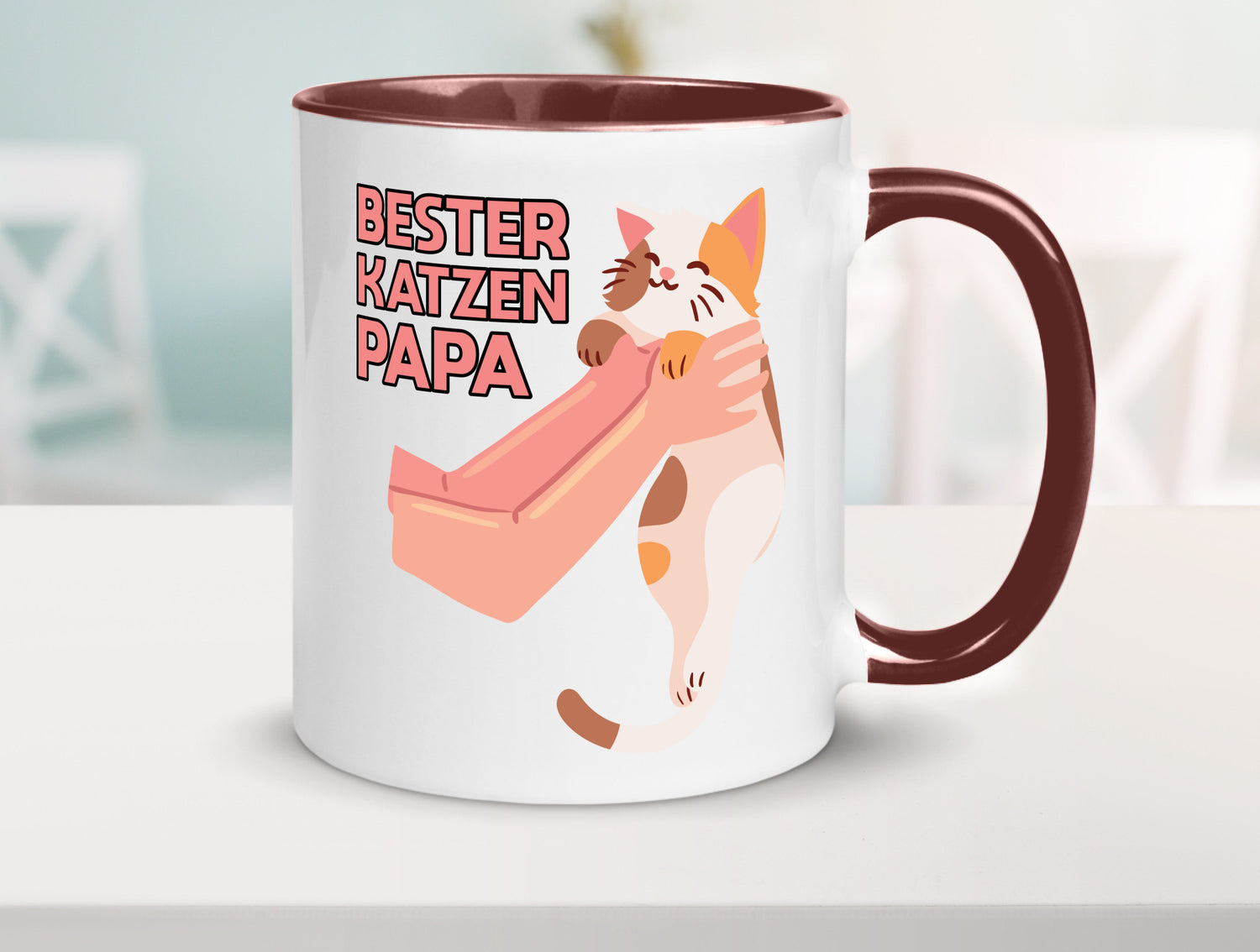 Bester Katzenpapa | Katze Gabel Geschenk Tierliebhaber Humor lustiger Spruch