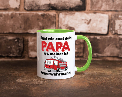 Cooler Papa | Feuerwehrmann Bester der Welt Humor Geschenkidee Tasse