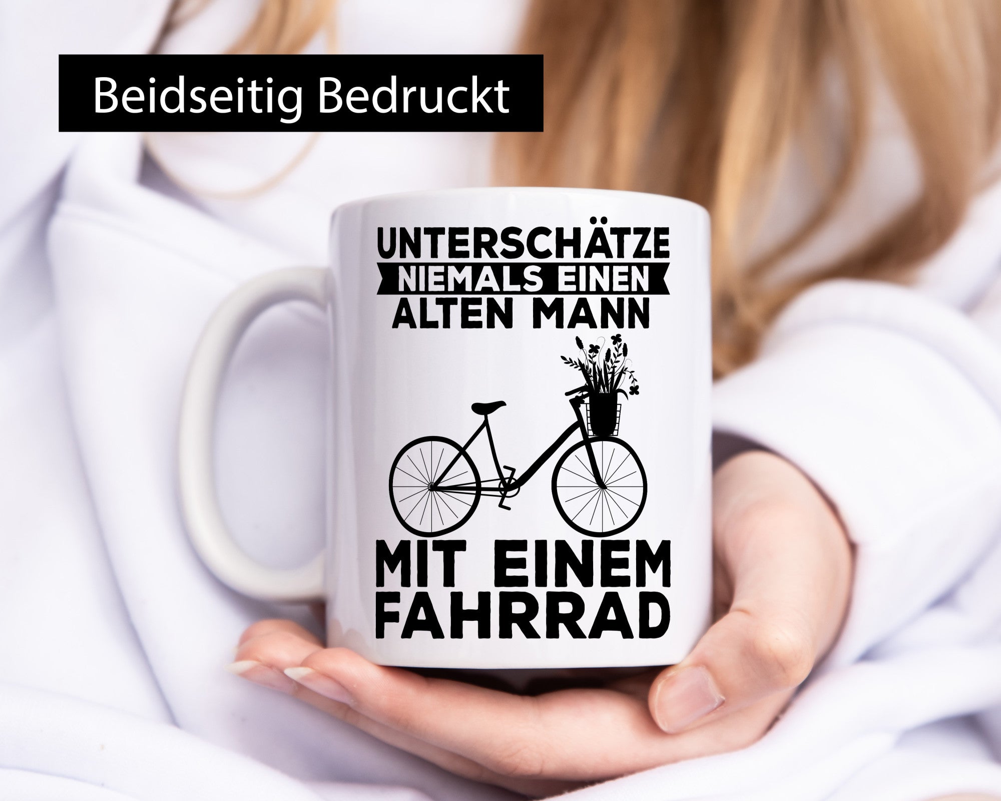 Unterschätze niemals einen Alten mann | Fahrad Fahren Geschenk Humor