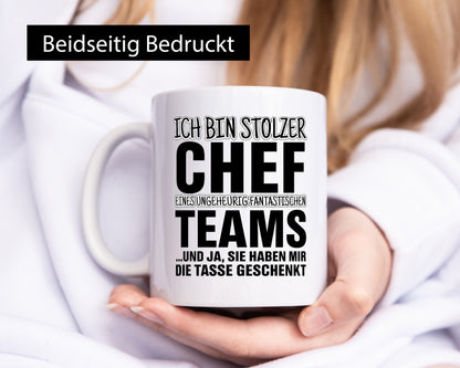 Stolzer Chef Humor Arbeit Kollegen Büro Geschenkidee Tasse