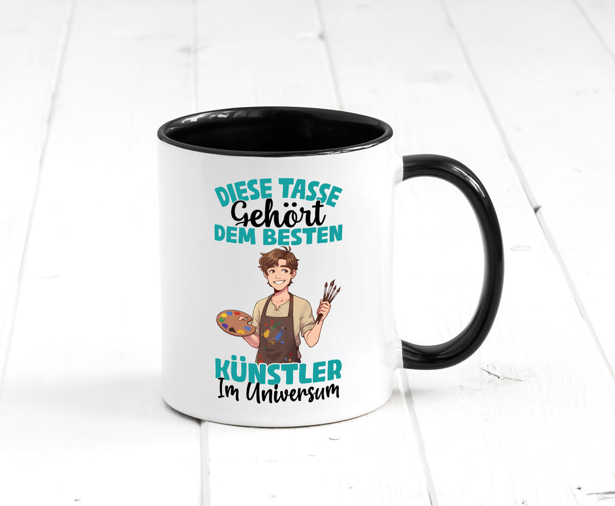Im Universum: Künstler | Kunst Geschenkidee Humor Tasse