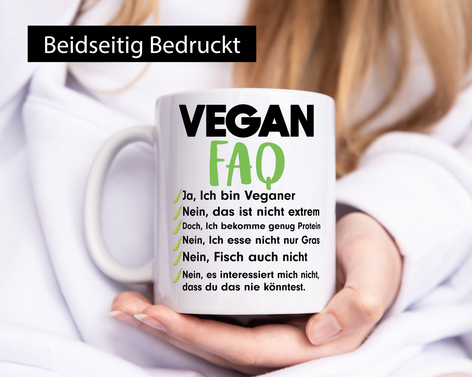 Vegan FAQ | Veganer Lifestyle Ich liebe Humor Geschenkidee Tasse