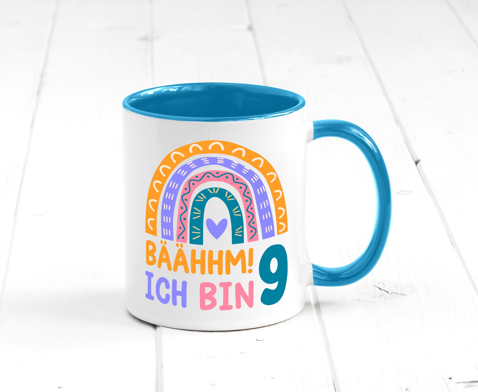 9. Geburtstag | 9 Jahre Regenbogen Bääm Mädchen Geschenk Geschenkidee lustiger