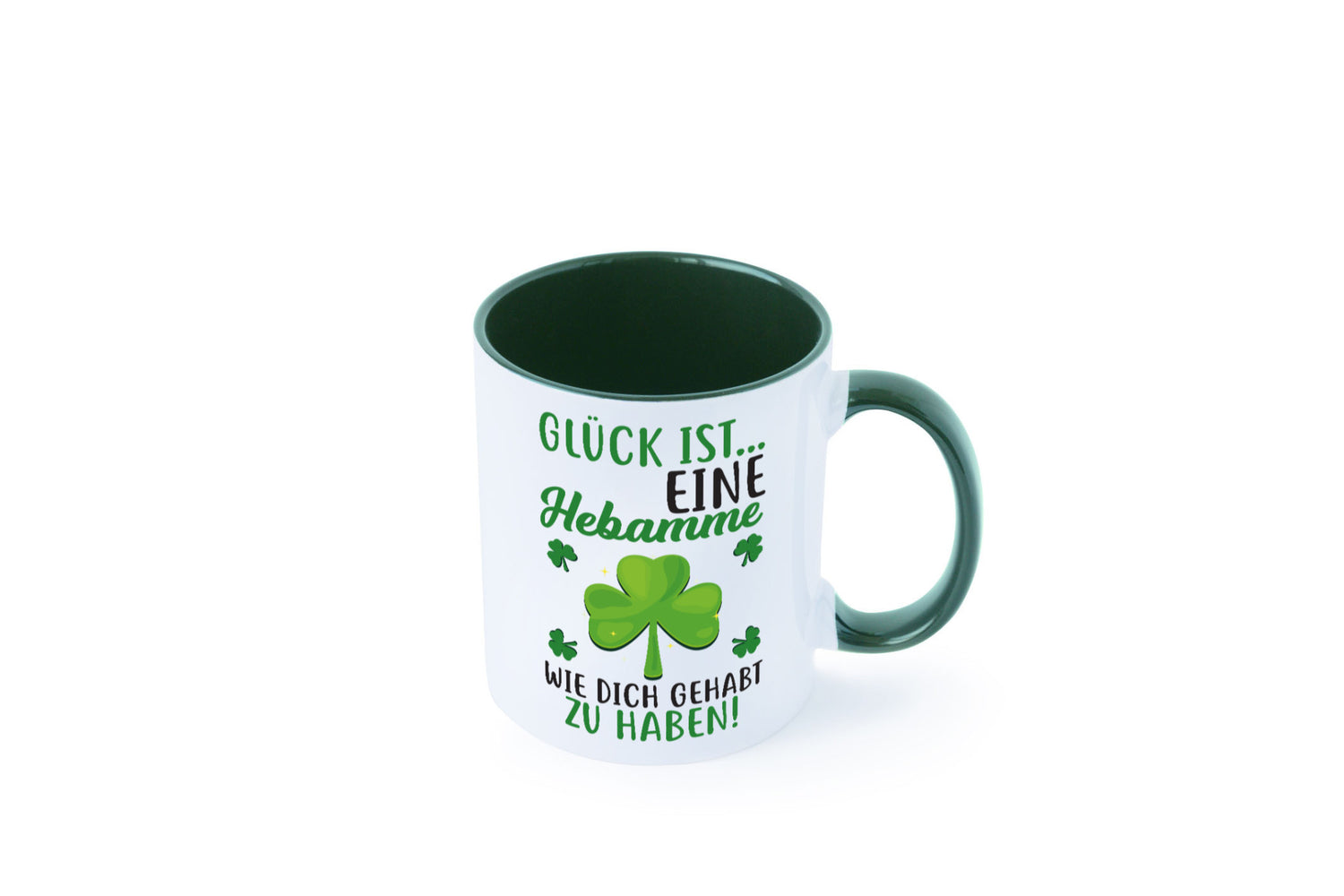 Hebamme Dankeschön | Dankes Tasse Kleeblätter Glück Humor Geschenkidee