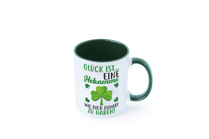 Hebamme Dankeschön | Dankes Tasse Kleeblätter Glück Humor Geschenkidee