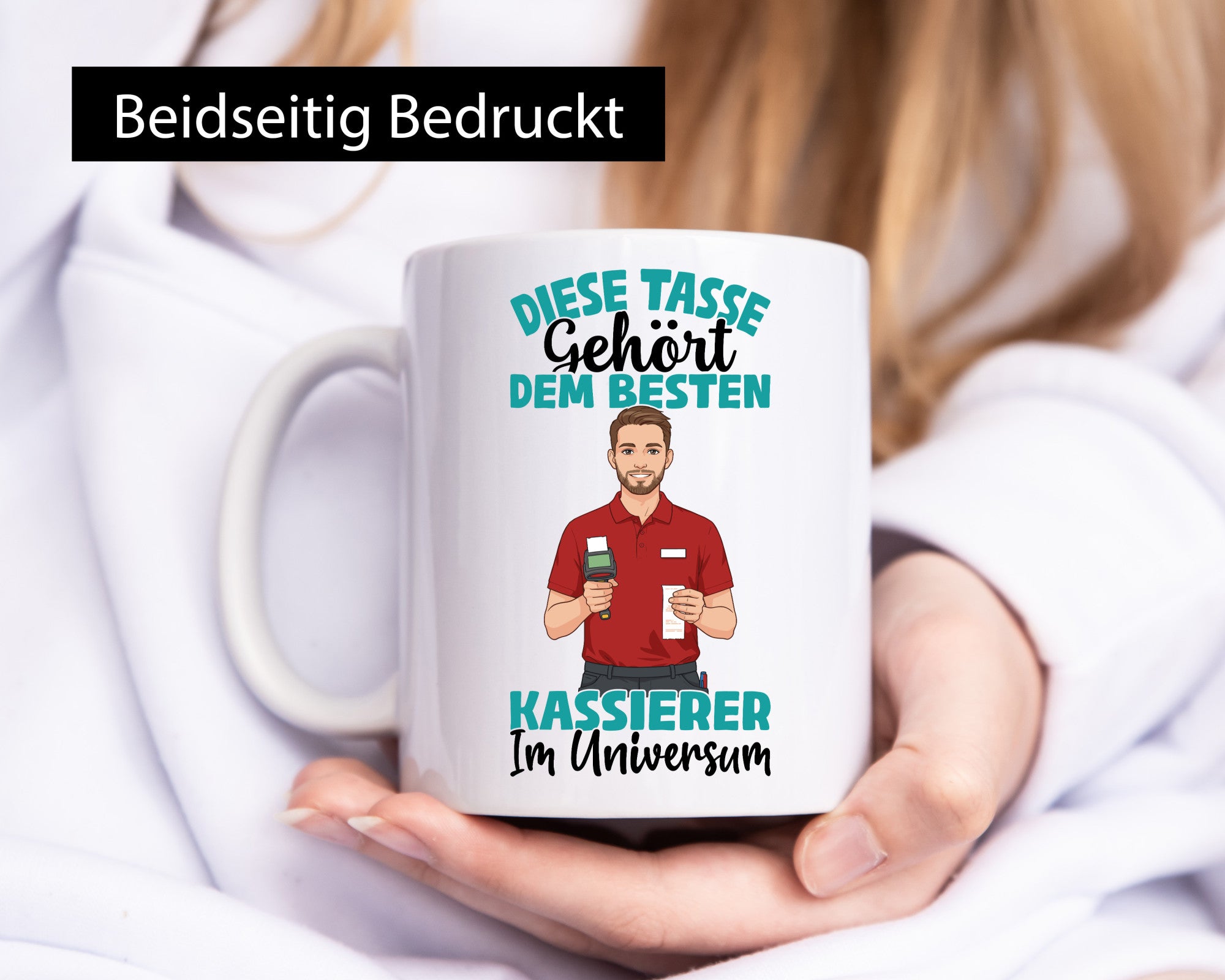 Im Universum: Kassierer Geschenk Humor Geschenkidee lustiger Spruch Tasse