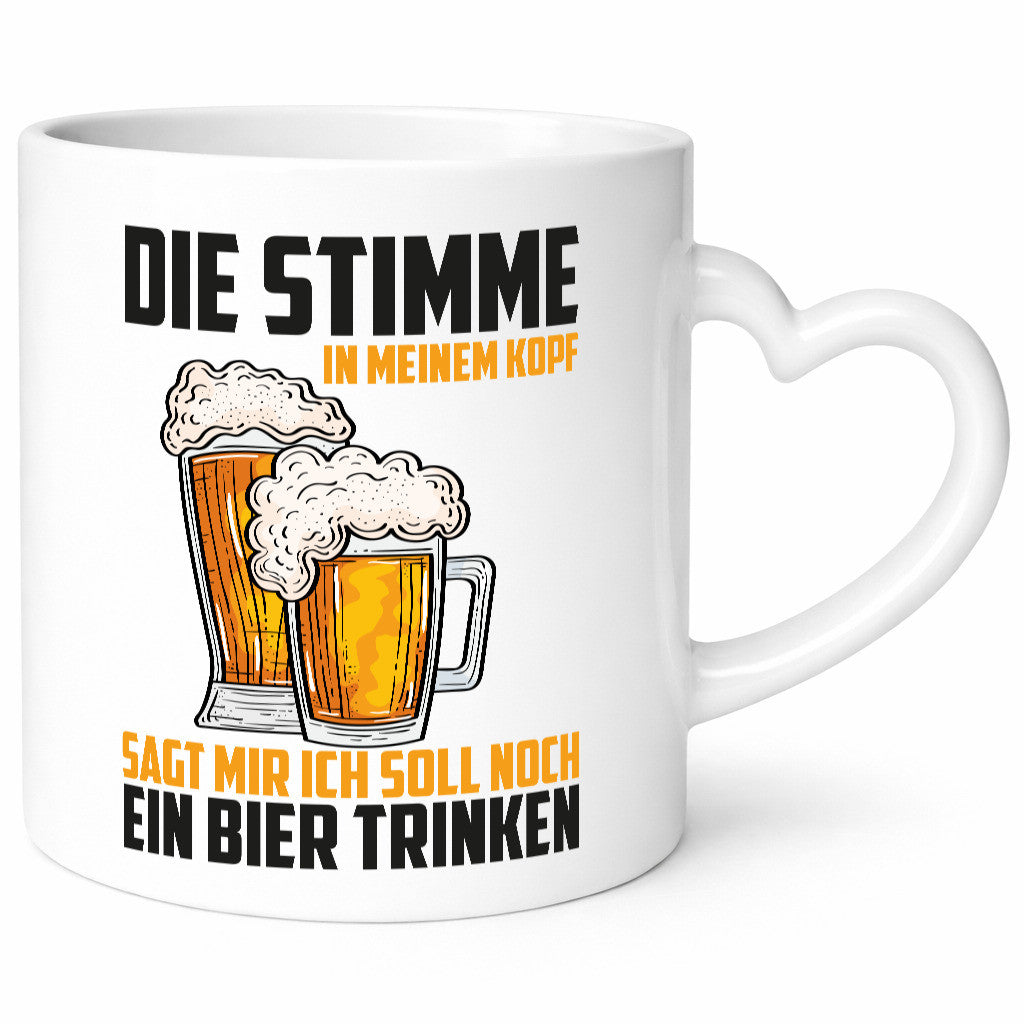 Die stimme in meinem Kopf sagt | lBier Bierliebhaber Humor Geschenkidee Tasse