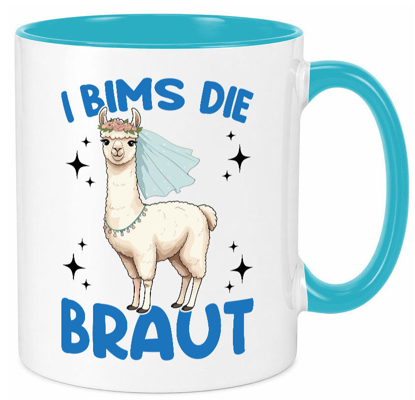 I Bims die Braut | Lama JGA Hochzeit lustig Humor Geschenkidee Geschenk Tasse