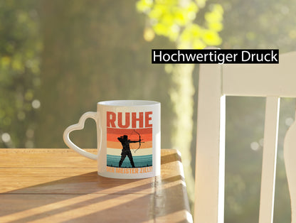 Ruhe der meister Zielt | Bogensport Bogenschütze Humor Geschenkidee Tasse