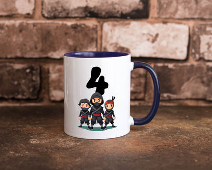 4. Geburtstag | 4 Jahre Ninja lustig Geschenkidee Geschenk Tasse