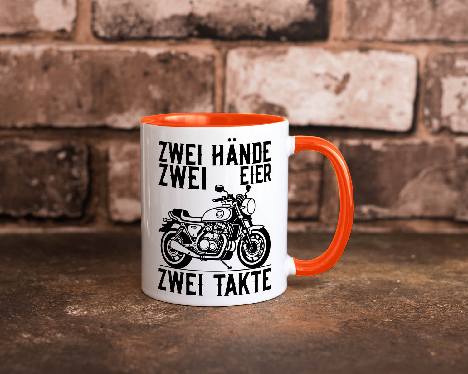 Zwei Hände | Zweitaktmotor Motorrad Moped Biker Geschenkidee Humor Tasse