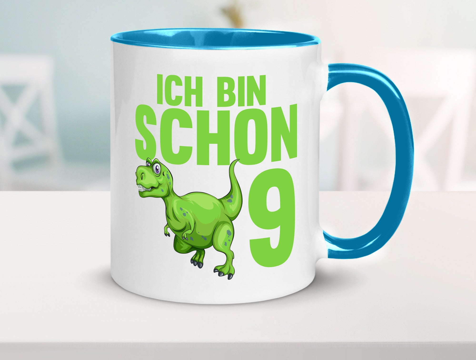 9. Geburtstag | 9 Jahre Dino Dinosaurier Geschenkidee Humor Tasse