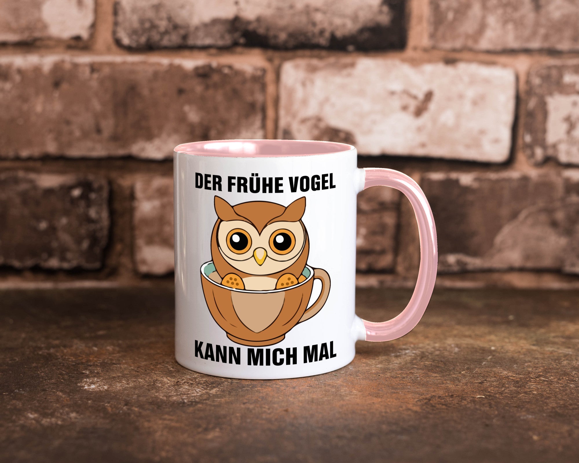 Der frühe Vogel kann mich mal | Eule Morgenmuffel v2 lustiger Spruch Geschenk