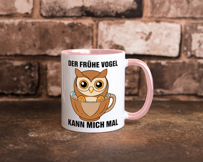 Der frühe Vogel kann mich mal | Eule Morgenmuffel v2 lustiger Spruch Geschenk