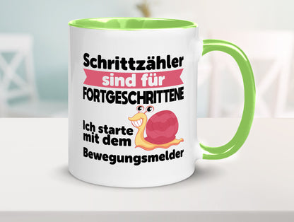 Schrittzähler Fortgeschrittene, Bewegungsmelder | Schnecke Geschenk Humor