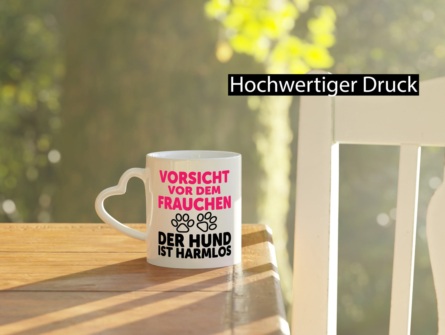 Vorsicht vor dem Frauchen der Hund ist Harmlos | Geschenk Tierliebhaber Humor